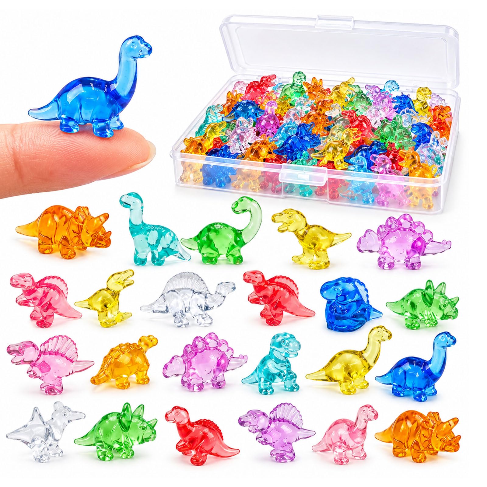 Ruispeed Mini Dinosaur Figurines, 115-Piece Resin Animal Decoration Set