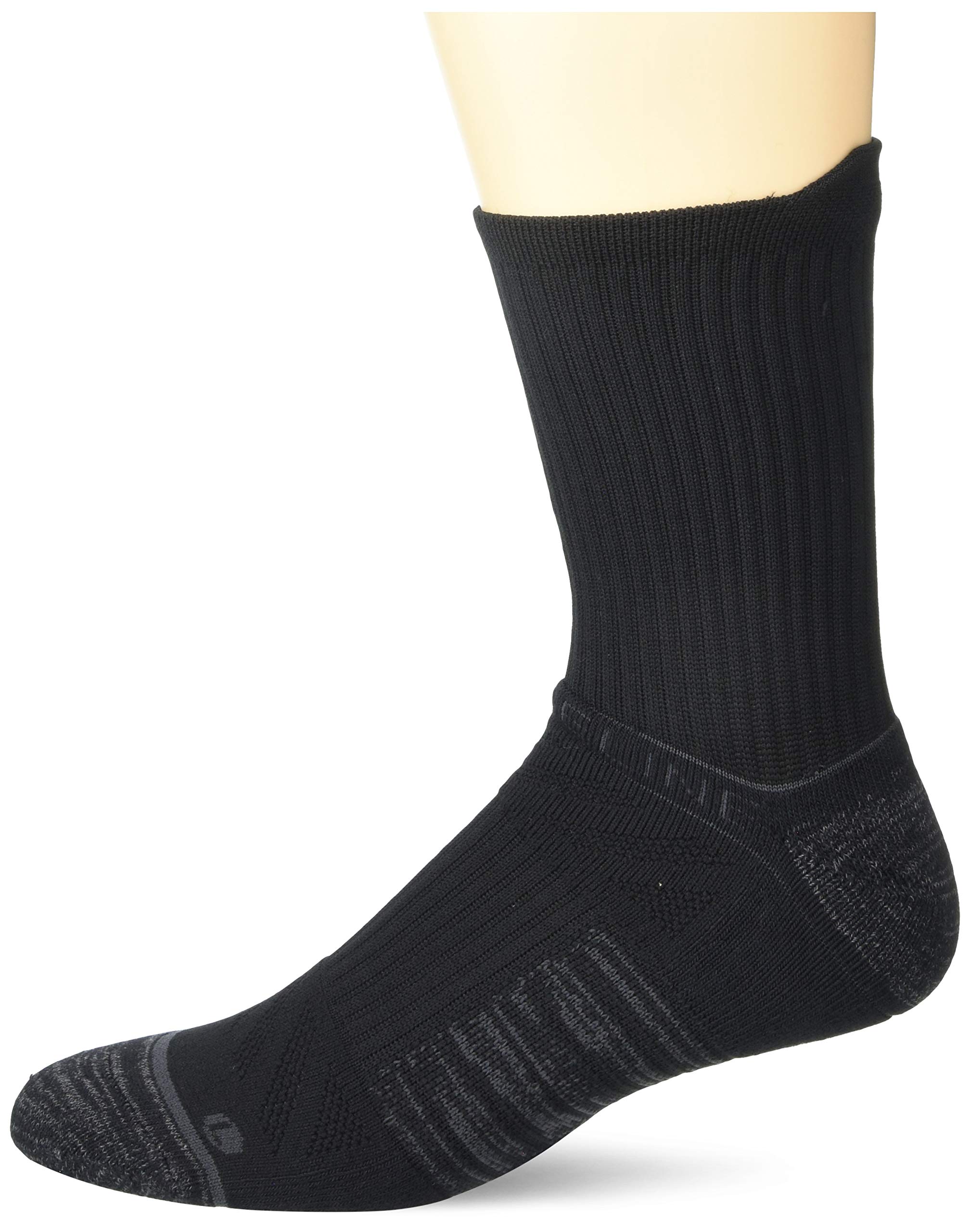 StridelineBasic Mid Length Socks | Quad-Ply Yarn Padding, Direct Compression and Zoned Cushioning - Mid Length 1 Pack, Black
