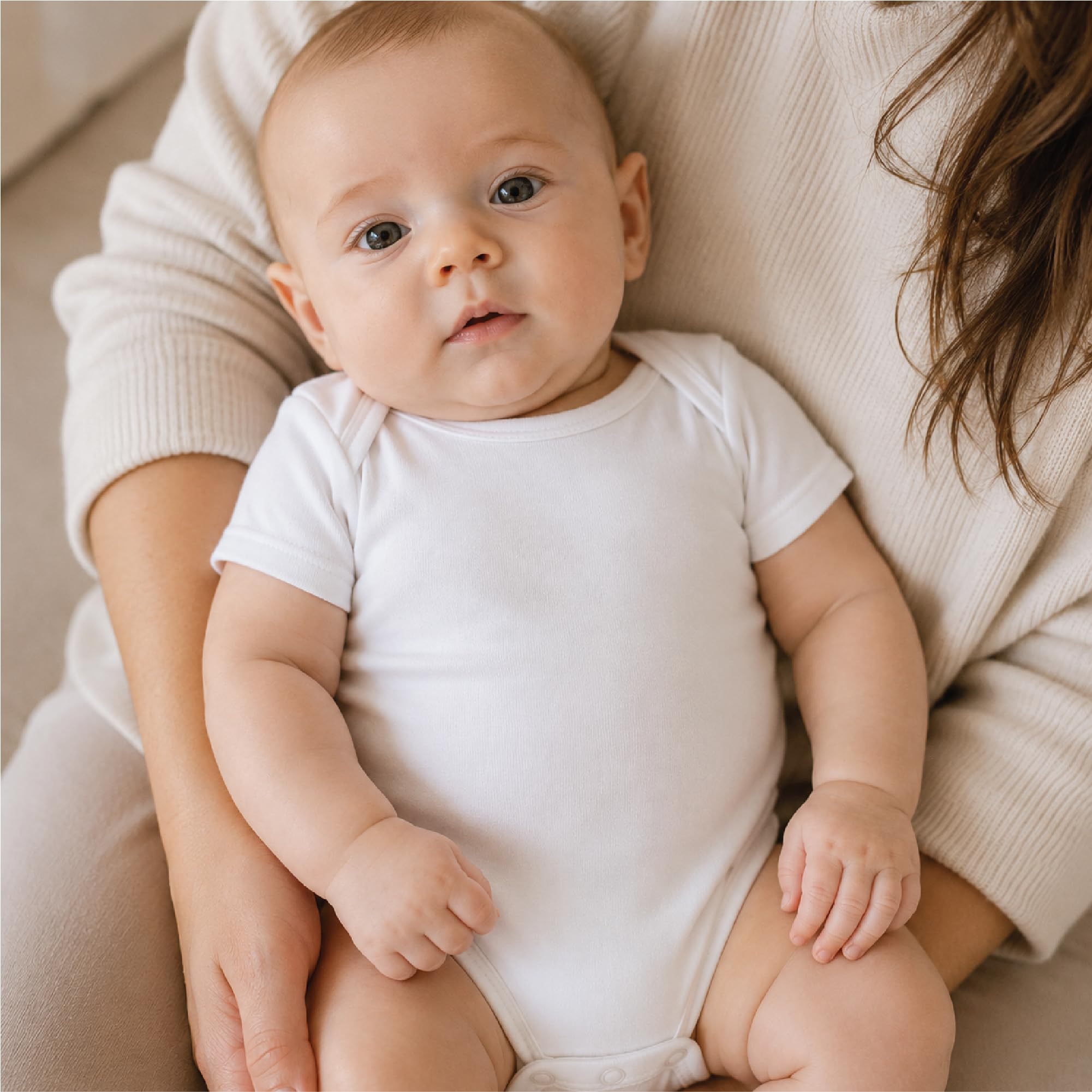bistyle Body para bebé unisex de manga corta de algodón orgánico para niños y niñas, paquete de 5
