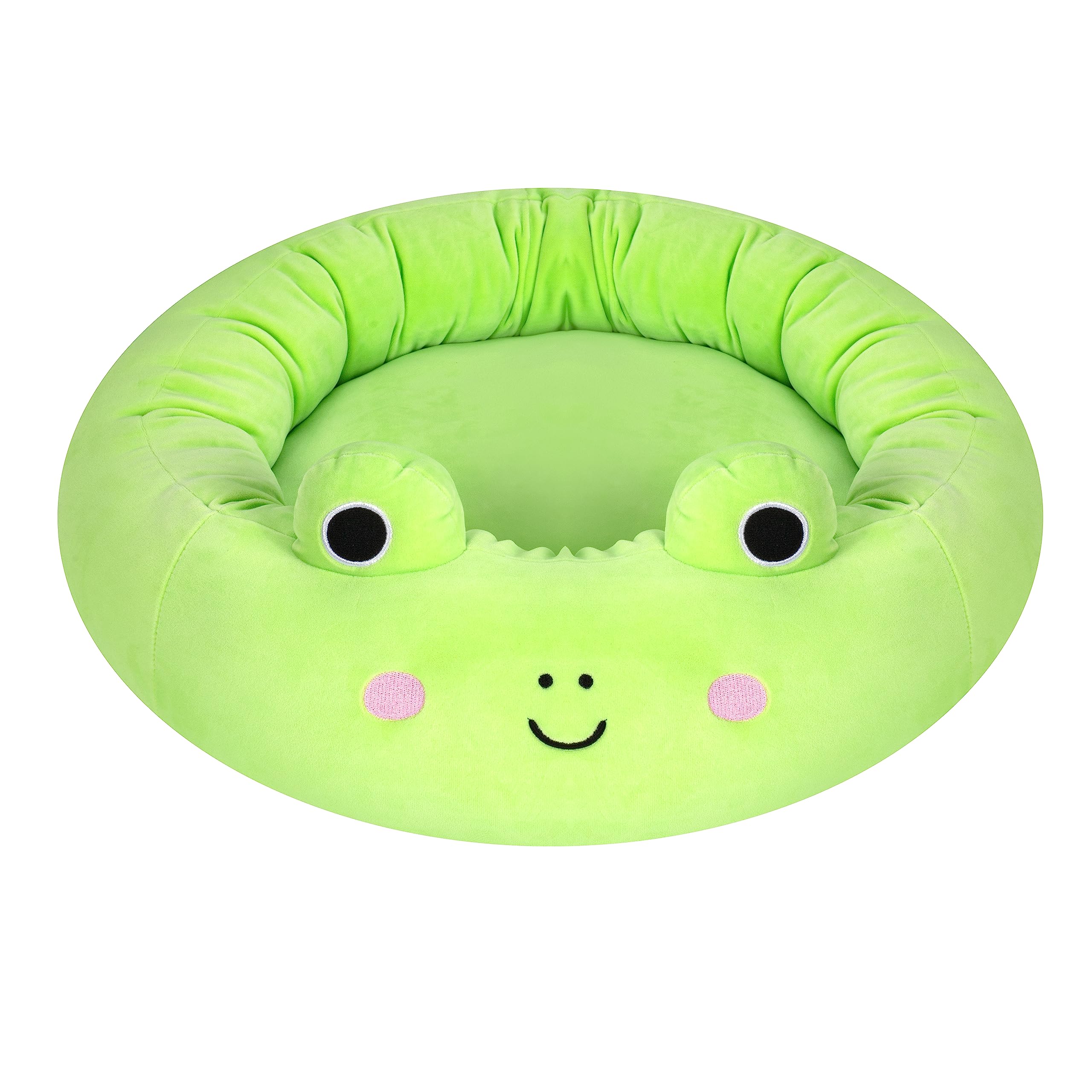 Squishmallows Oficjalne 20-calowe łóżko dla zwierząt domowych Wendy Frog - małe Ultrasoft oficjalne pluszowe legowisko dla zwierząt domowych, zielone