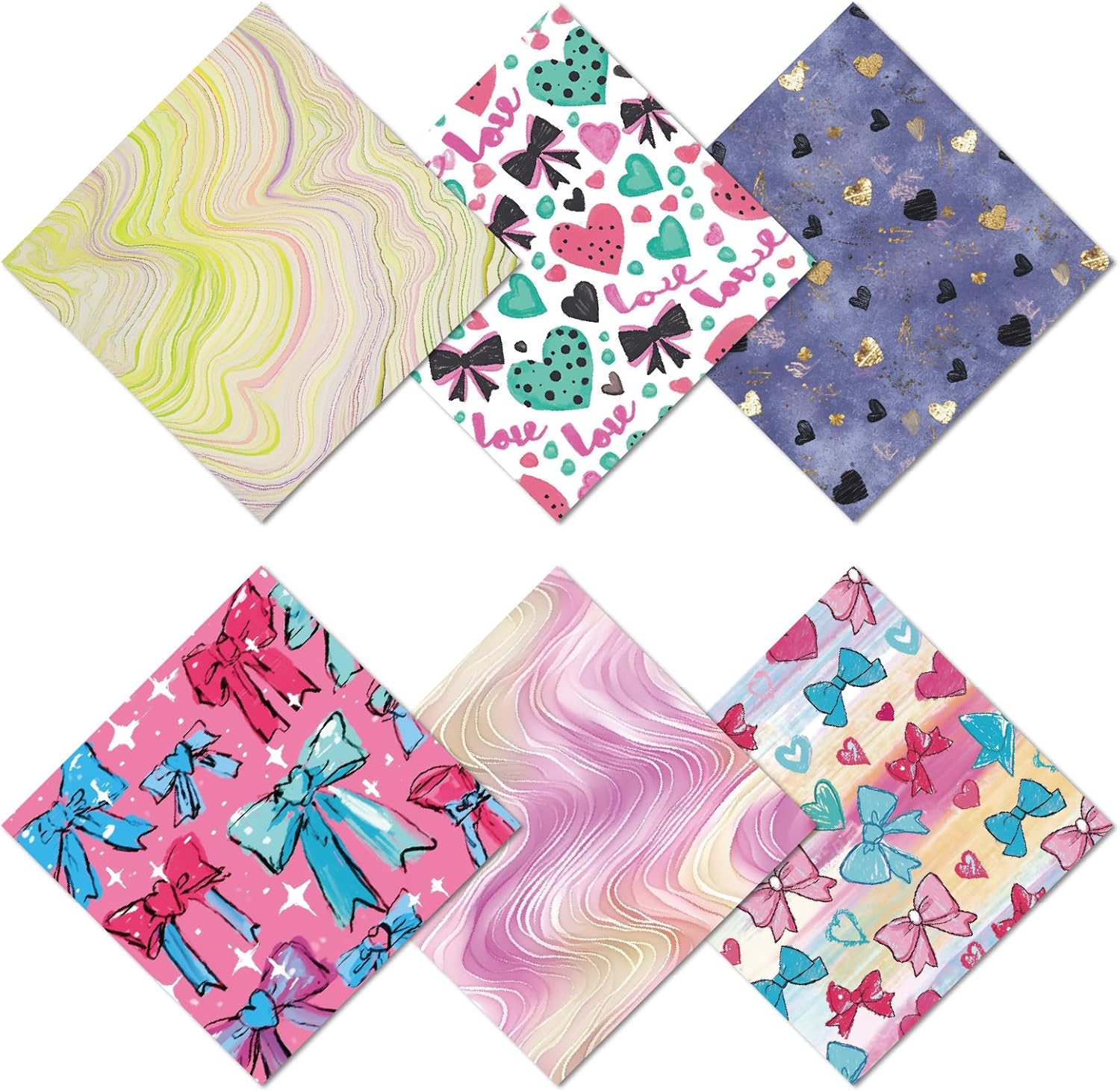 CREATCABIN 6 Packs Microfiber Cleaning Cloth Scenery Design Microfiber Cloth Soft Multi-Color Glasses Cleaner Wipes Cloth for Reusable Eyeglasses Camera Cell Phone Screens Glasses 6 x 6 Inch