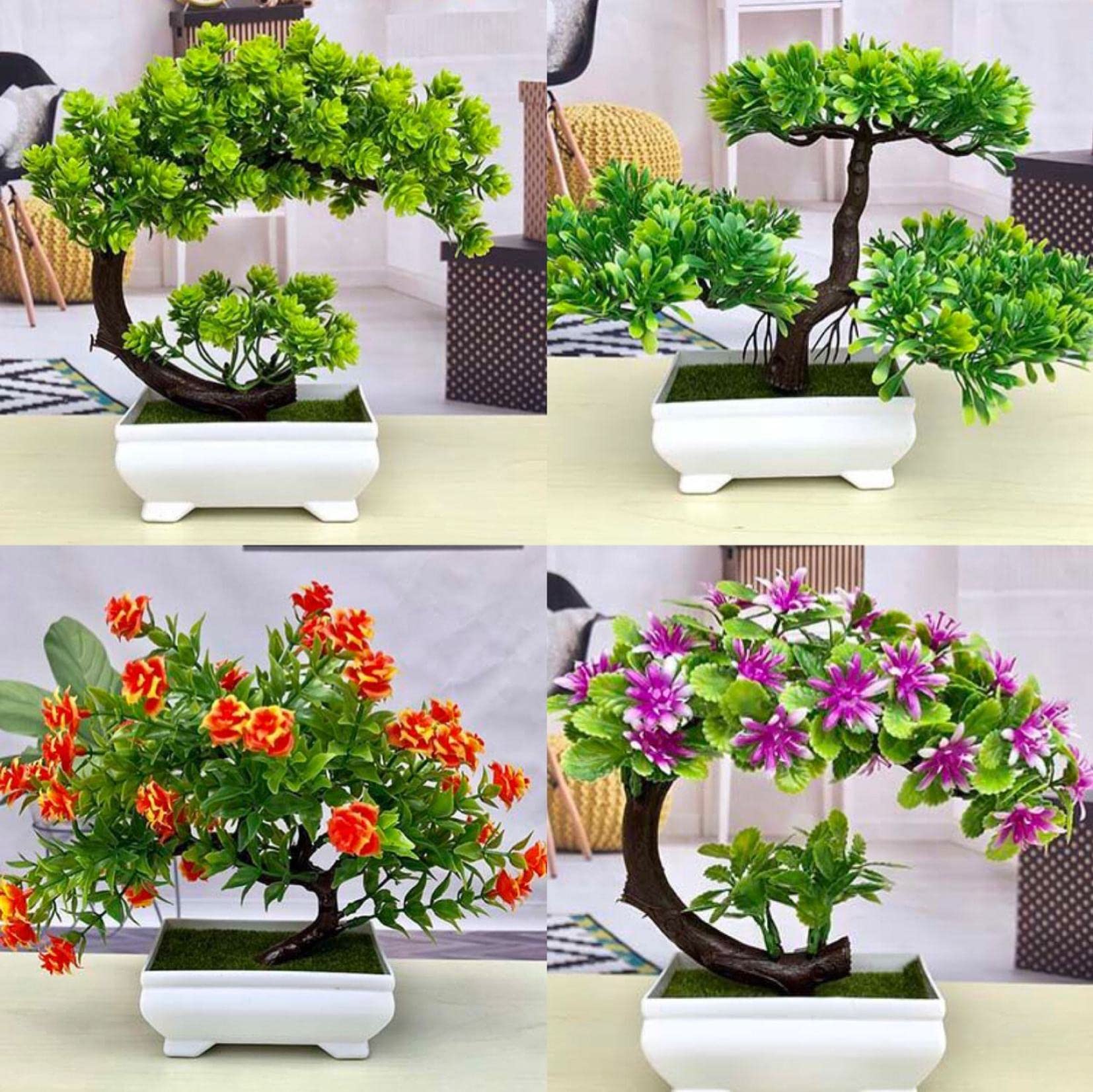 Amazon｜盆栽 造花 枯れない花 アートフラワー インテリア フェイク