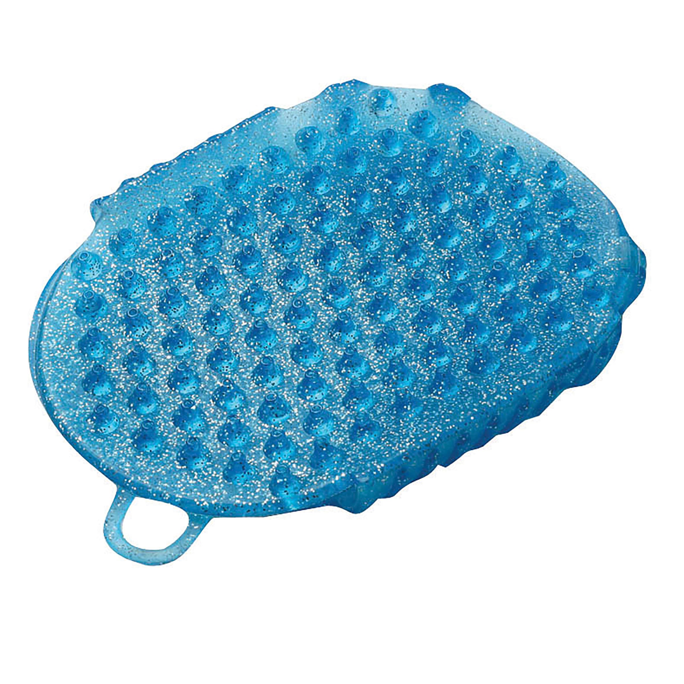 Roma Massage Scrub Glitter Mitt: Blue