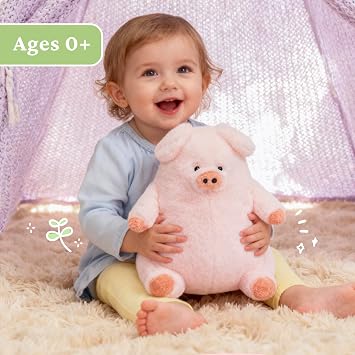 IKASA Pig Stuffed Animal, Ultra-Soft 10 Plush Toy, Gift Box Packing