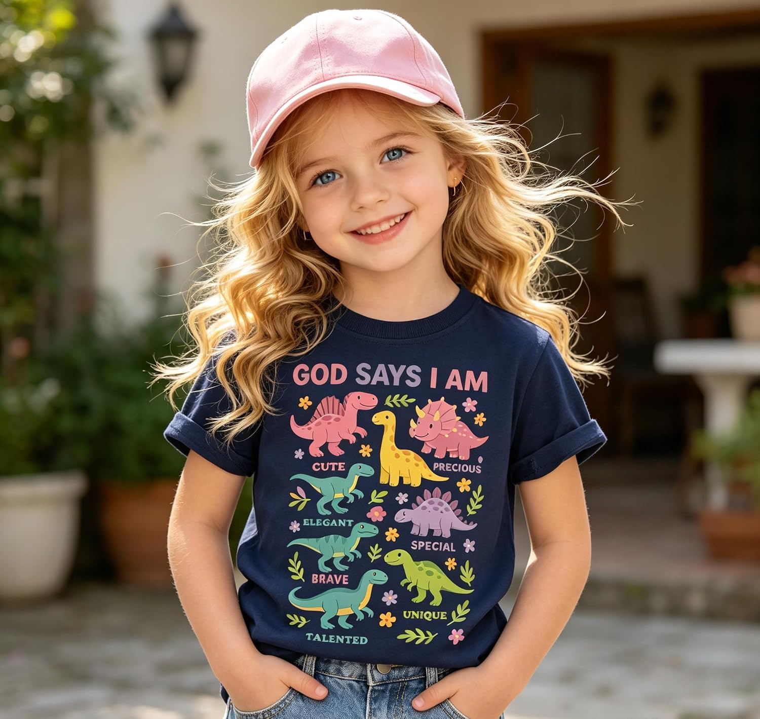 Girls Cotton Short Sleeve Shirt Clothes Toddler Kids Tee 2-8 Years