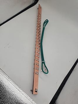 19 Inch Bus Bar Kit with 4 foot Grounding Cable UL Listed for Data Rack/Cabinet/Enclosure (Copper Ground Busbar 19 Inch)