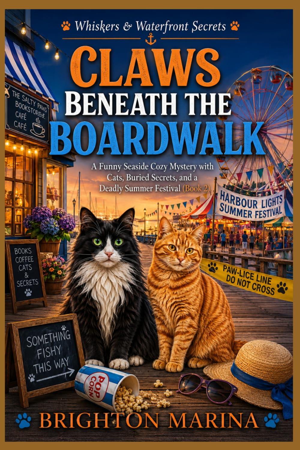 Claws Beneath the Boardwalk: A Funny Seaside Cozy Mystery with Cats, Buried Secrets, and a Deadly Summer Festival (Book 2) (Whiskers & Waterfront Secrets)