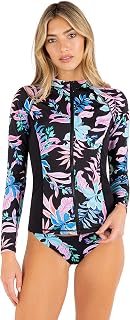 Camisa de banho Rashguard de manga comprida com zíper, Hurley, Feminino