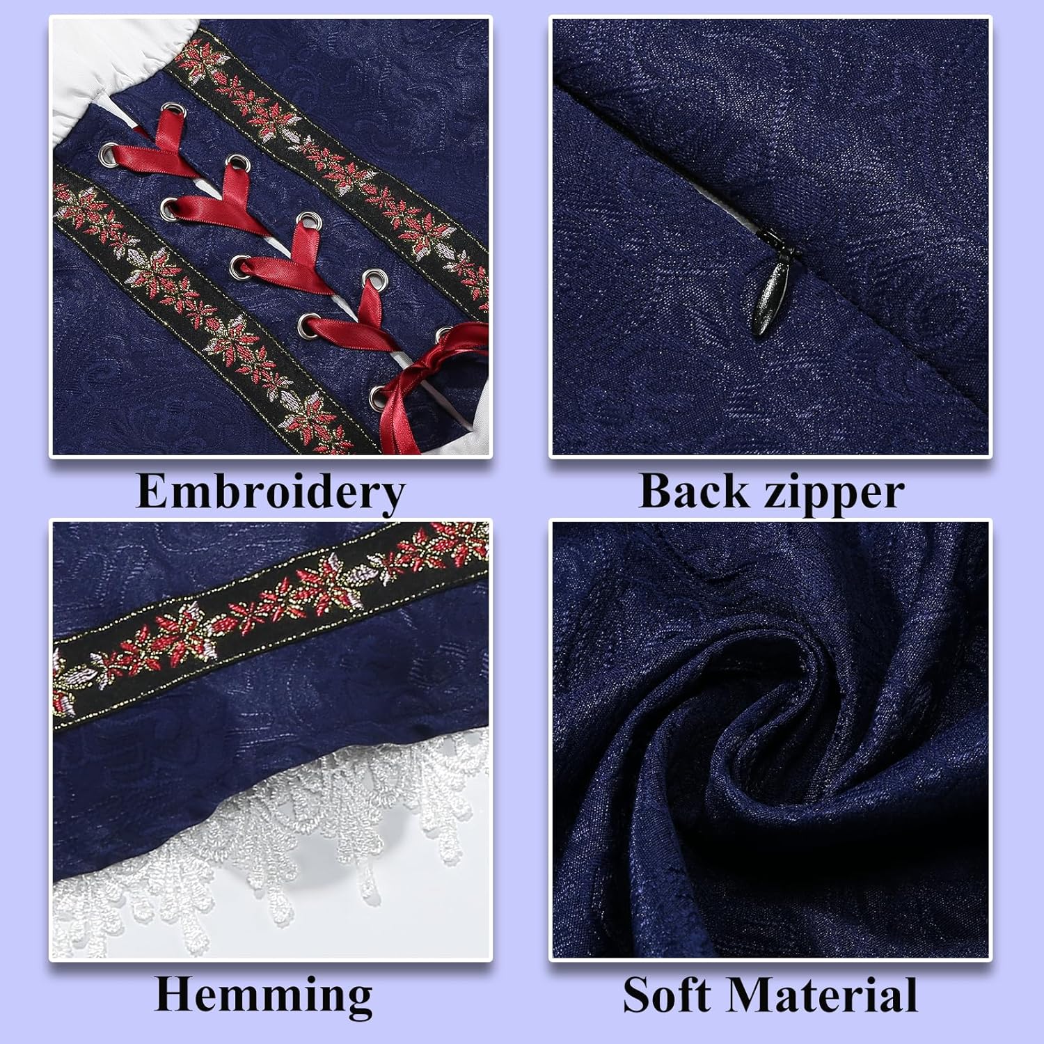 Oktoberfest outfits Dirndl Dress Costume for Women German Traditional Bavarian Carnival - Image 6