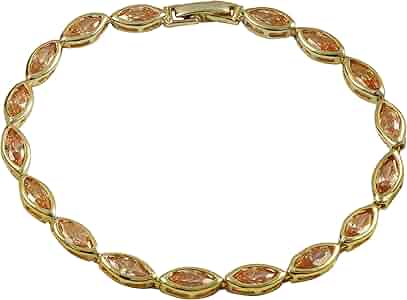 Amazon.com: GRACE HARPER Gold Finish Champagne Cubic