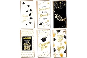 24 Pack Gold Foil Graduation Money Holder Cards 2024
