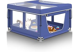 Sturdy 42 X 42 Inch Dog PlayPen with Gate, Enhanced Safety and Durability