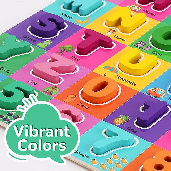 Rompecabezas Madera Abecedario Letras 3 Anos miniatura 4