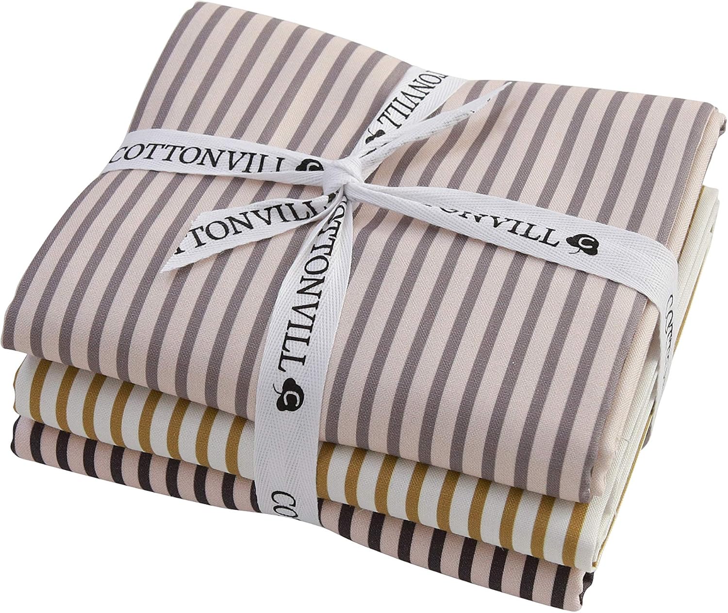 COTTONVILL Collection Bloom 20COUNT Cotton Print Quilting Fabric (1yd 3pc, B-Tulips)