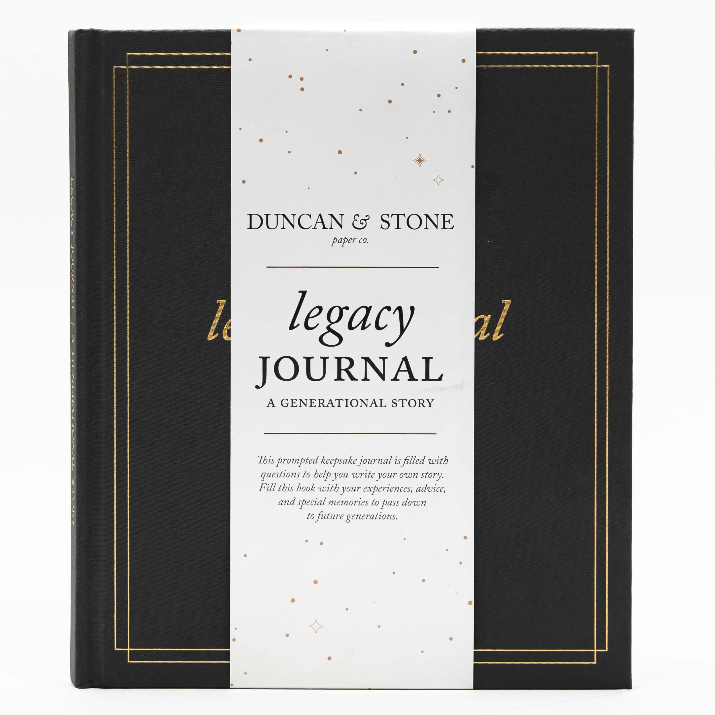 Sponsored Ad – DUNCAN & STONE PAPER CO. Grandparents Legacy Journal (Charcoal) - A Guided Life Story Journal for Grandparents or Parents to Share their Memories & Keepsakes - Memory Book - Grandparents Gifts