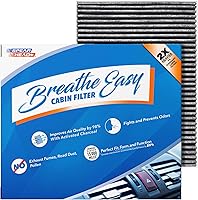 Vista 52 de Filtro de cabina AC y calefactor de defensa contra olores Breathe Easy de Spearhead, se ajusta como OEM, hasta un 25% más duradero con carbón