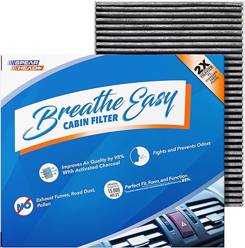 Spearhead Odor Defense Breathe Easy - Filtro de cabina para AC y calentador | Compatible con 300 2011-23, Challenger 2011-23, Charger 2011-23 como
