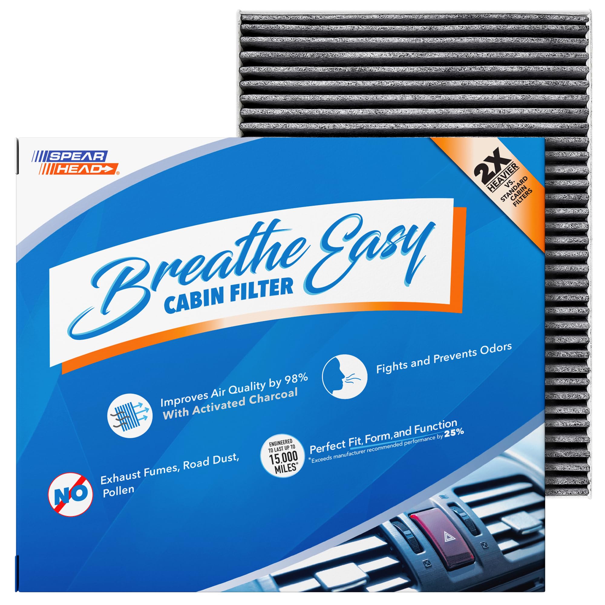 Spearhead Odor Defense Breathe Easy AC &amp; Heater Cabin Air Filter (BE-668)