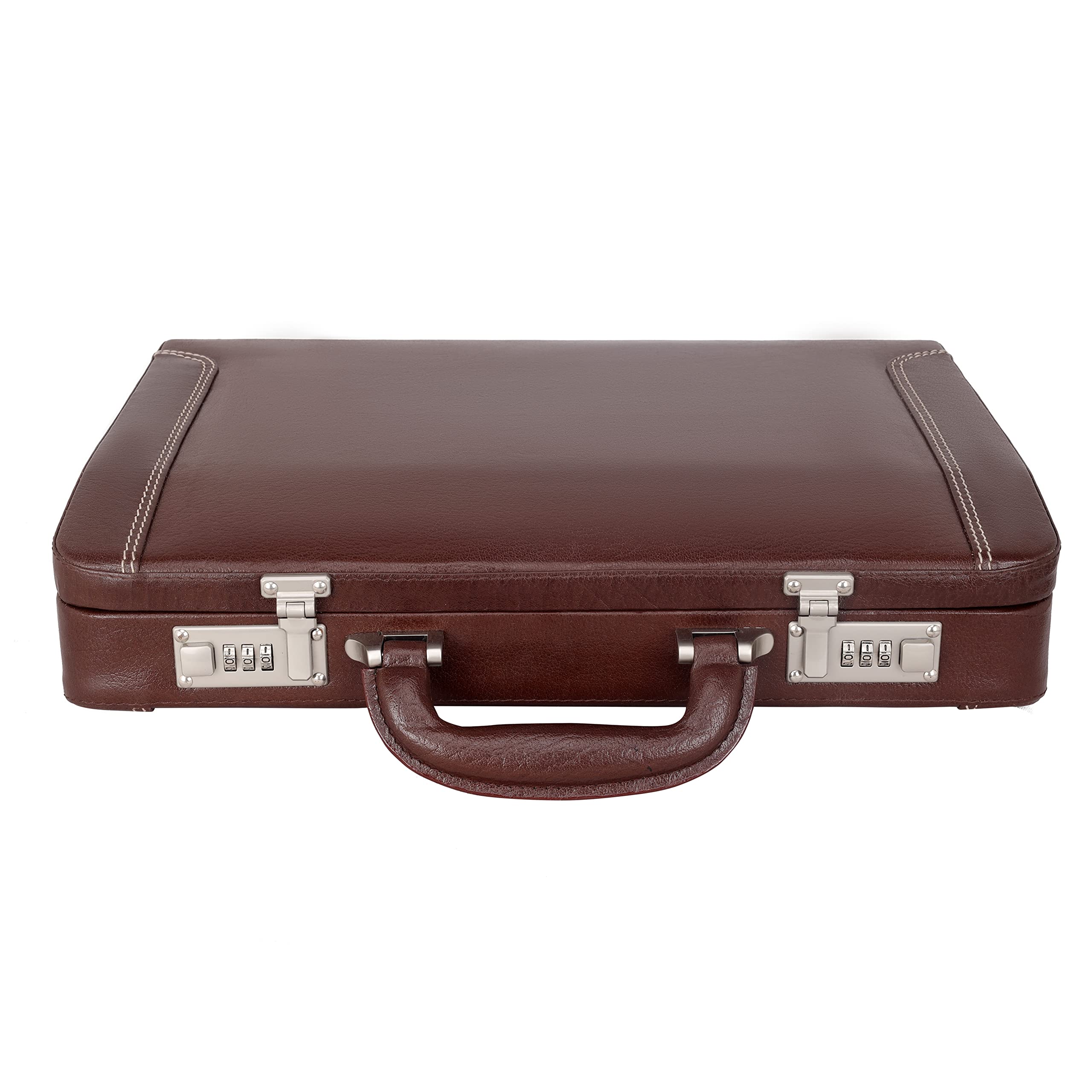HYATT Leather Accessories 17 Inches Mens Leather Briefcases Office Bags | Dimension L- 17 X W- 3 X H-13 In Inches (ITALIAN-BROWN) (B0C23L94JH) Amazon Price History, Amazon Price Tracker