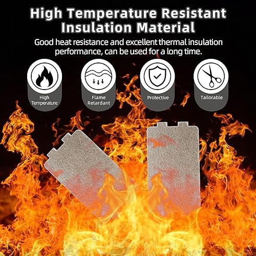 Miniatura 5 de 10 piezas de horno de microondas, cubierta universal de guía de ondas, láminas de mica de mica, accesorios de aislamiento térmico supergruesos,