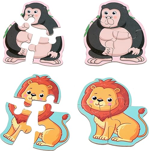 Miniatura 4 de Rompecabezas magnéticos para niños de 1 a 3 años, rompecabezas de viaje para niños de 2 a 4 años, juguete de actividades con animales para niños y