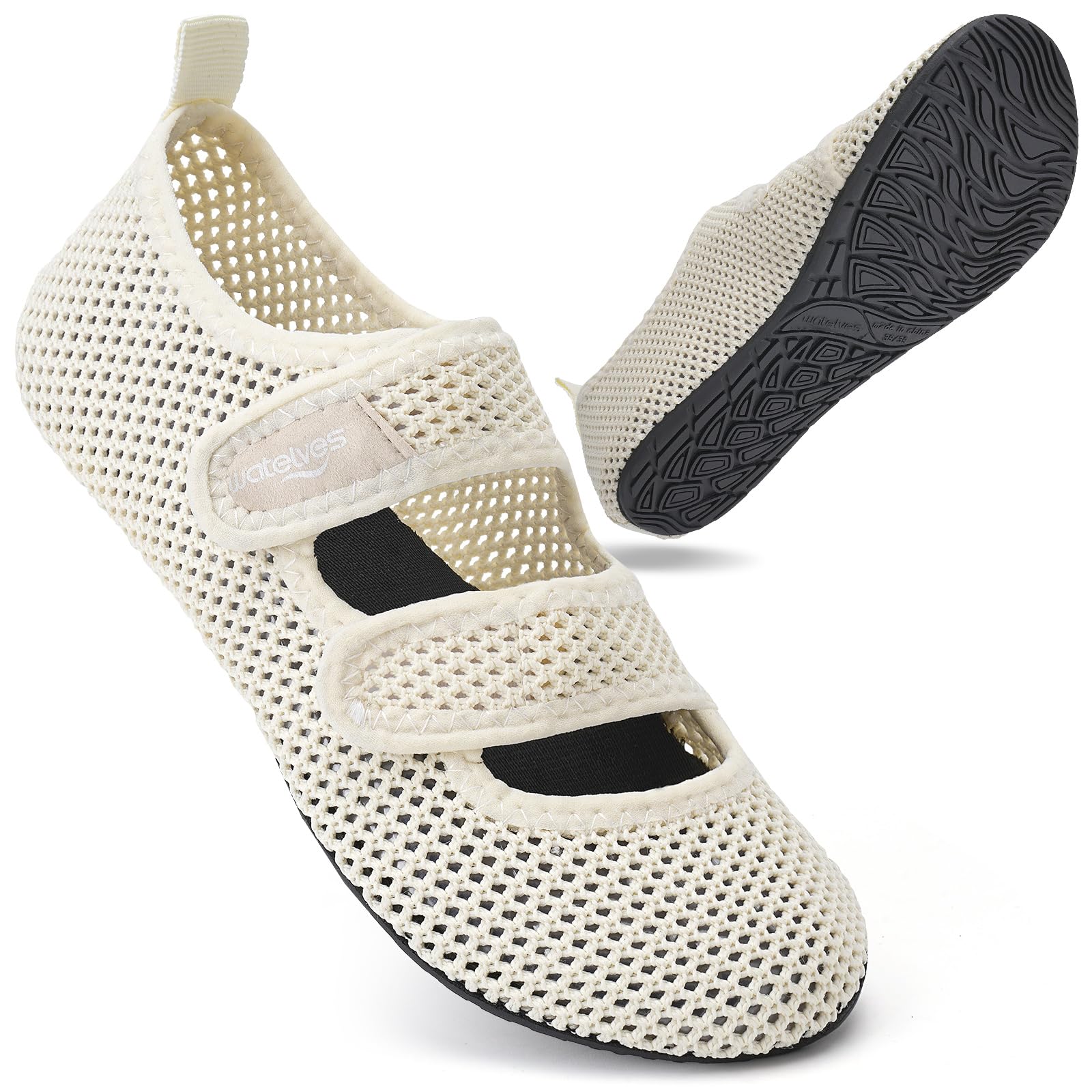 WateLves Badeschuhe Wasserschuhe Herren Damen Schwimmschuhe Strandschuhe Aquaschuhe Schnell Trocknend Breathable Surfschuhe Beach Pool Unisex