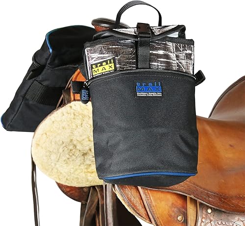 TrailMax Bolsas medianas con pomo de caballo para tu silla de montar occidental bolsas aisladas para caballos bolsa de sillín para cámara o teléfono