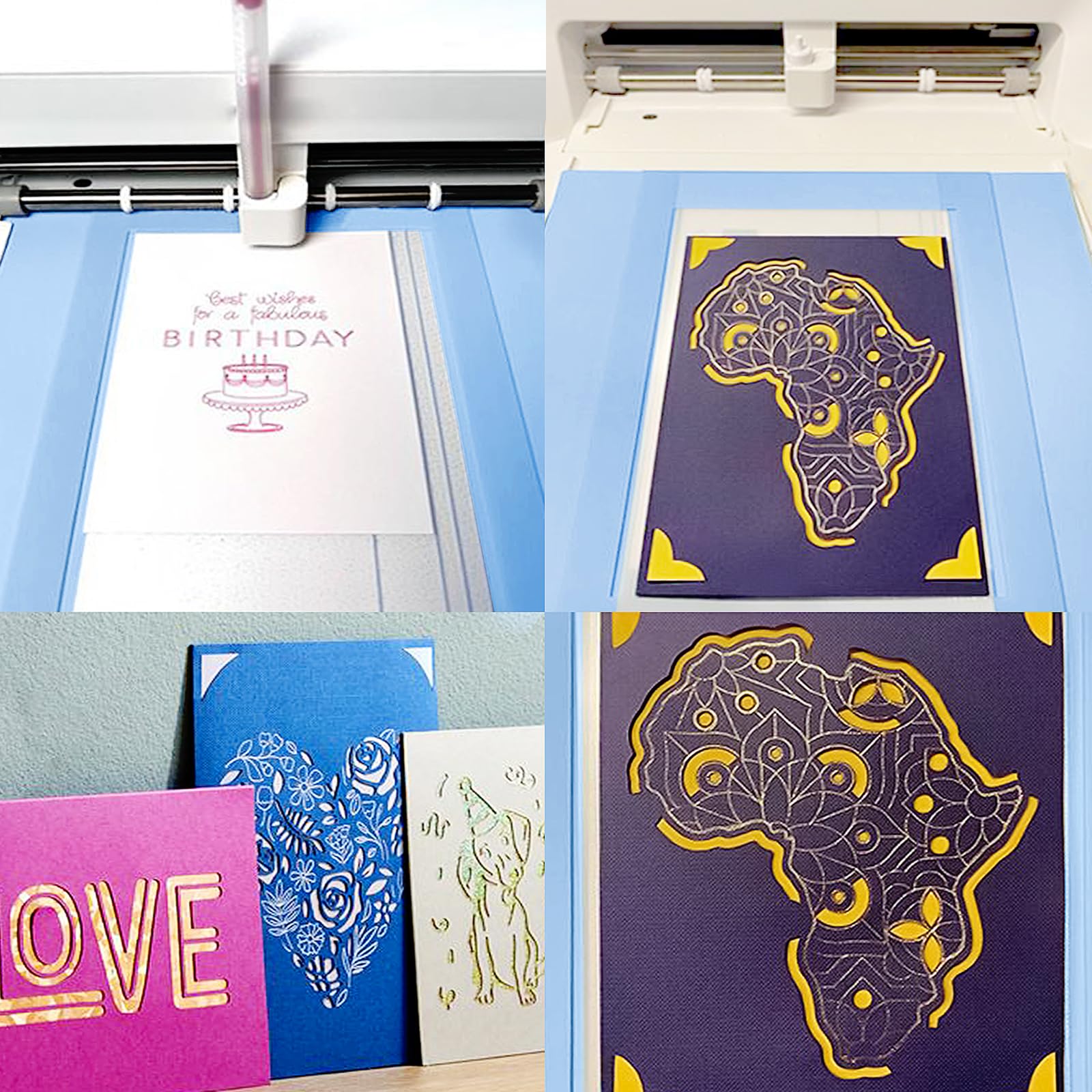 Tappetini Da Taglio Per Cricut Joy Xtra - 3 Pezzi Autoadesivi 4.7x6.5 Pollici Per Biglietti Fai Da Te
