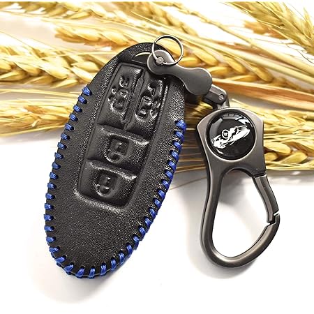 Amazon Smasol キーケース セレナ 本革 キーケース エルグランド キーケース かっこいい 4ボタン セレナ C27 キーケース レディース メンズ スマートキーカバー 日産 セレナ C26 C27 Nissan 本革4ボタン ブラック キーケース キーホルダー 車 バイク