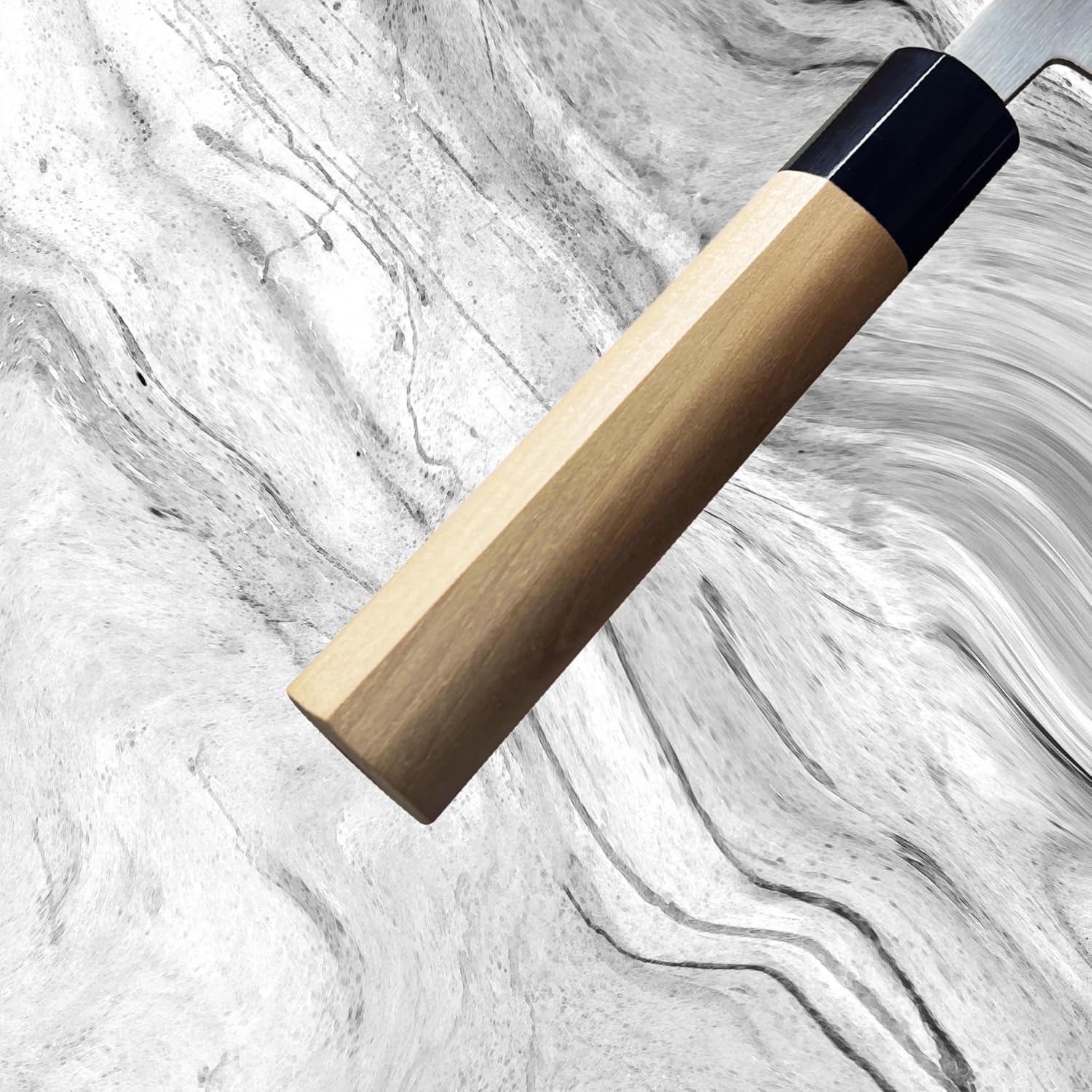 MASAMOTO FS Santoku Knife 6.5" (165mm) Made in Japan - Professional Japanese All-Purpose Kitchen Knife - Japanese Powdered Stainless Steel Blade & Wa Wood Handle