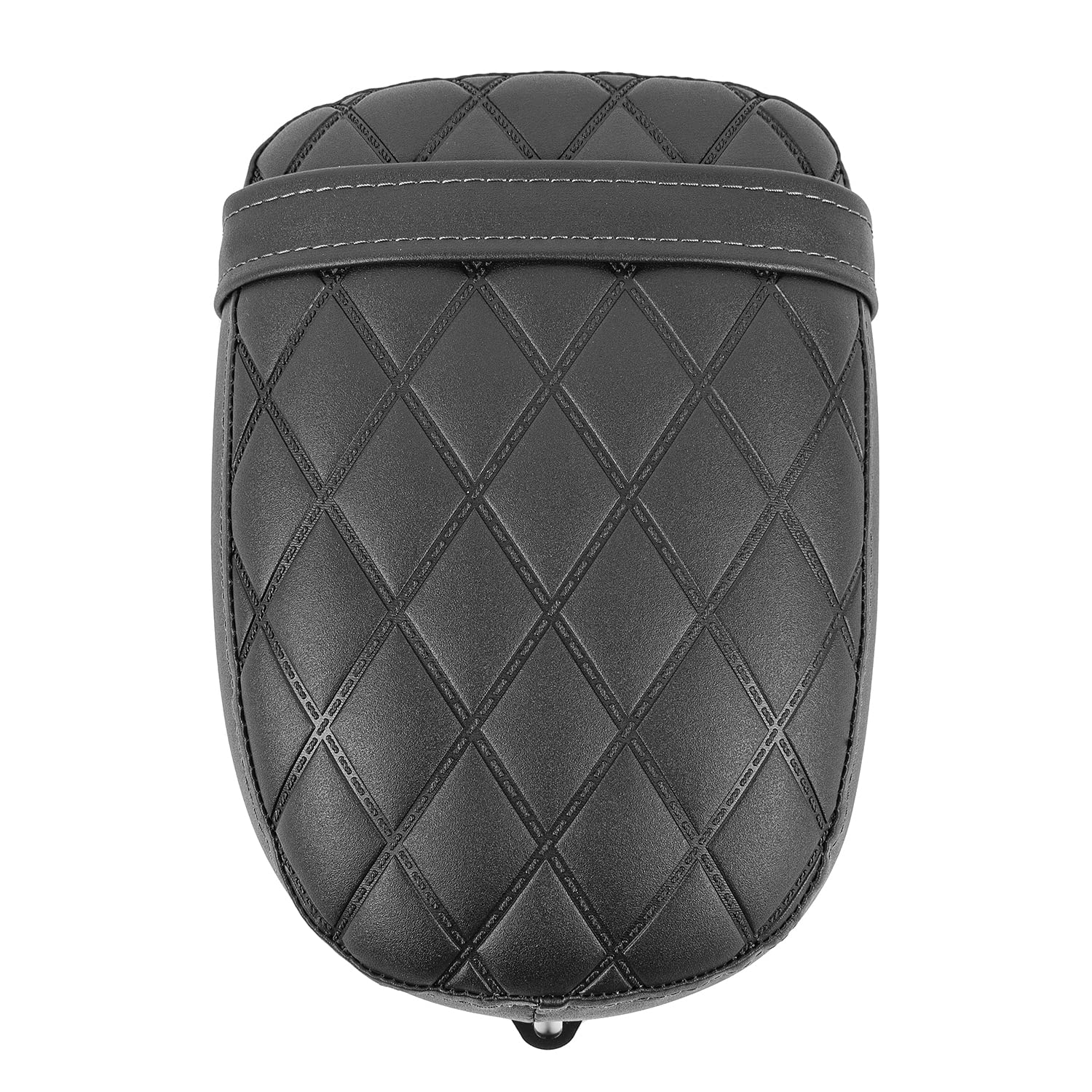 Motorrad-Leder-Front-Fahrer-Solo-Sattel-Rücksitz-Beifahrer-Sitzkissen-Set Kompatibel mit Rebel CMX 500 300 CMX500 CMX300 2017-2026 Druckentlastung Weiches Polster, Schwarz