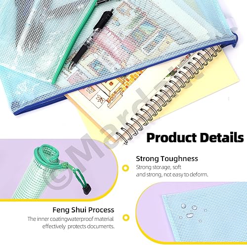 Miniatura 4 de 7 bolsas de almacenamiento de 19 x 25 pulgadas con asa y cremallera, 3 tamaños impermeables para almacenamiento de pósteres, carpetas de malla,