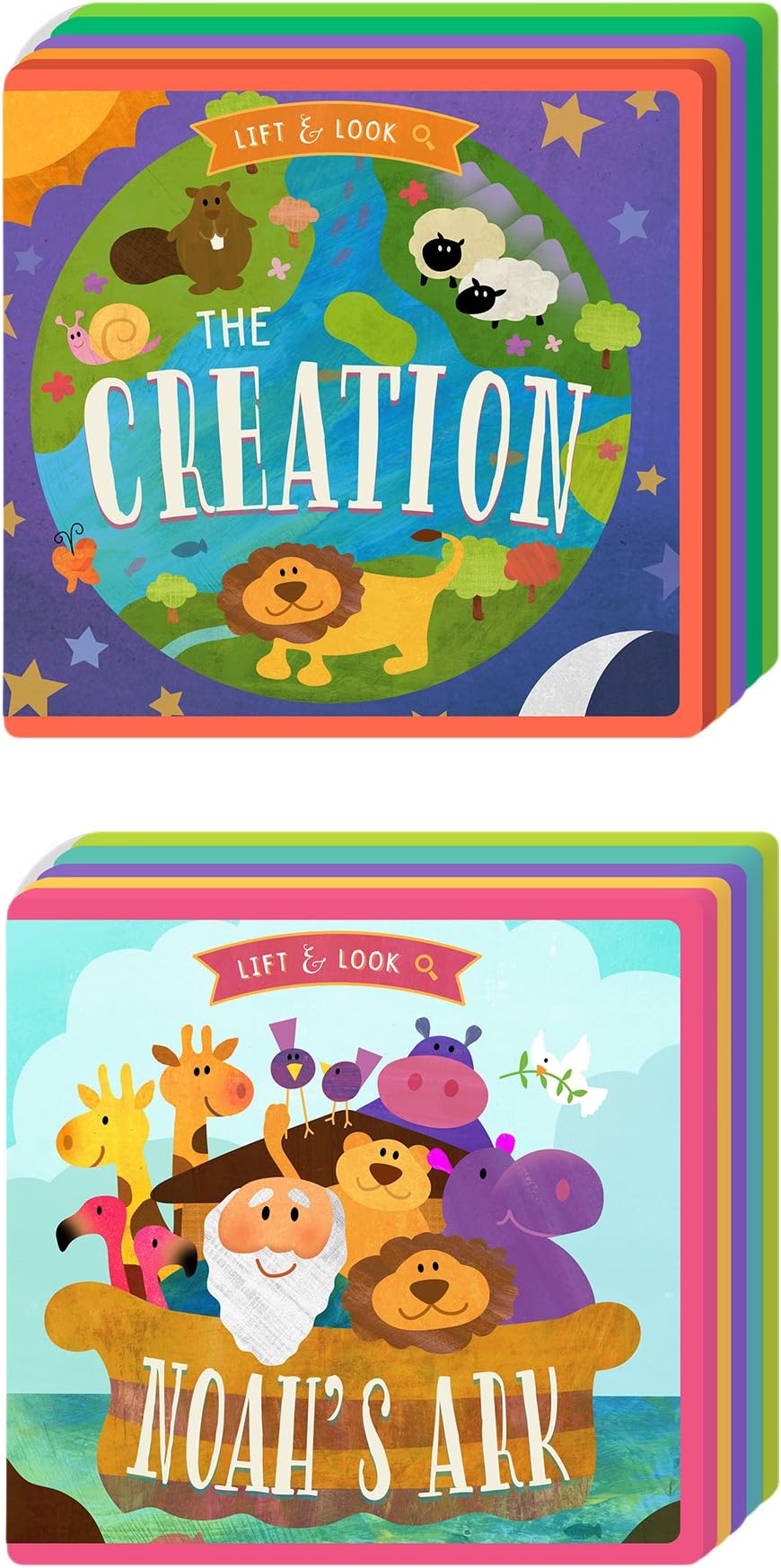 Bible Lift & Look Foam Book (2-Book Set): The Creation and Noah's Ark