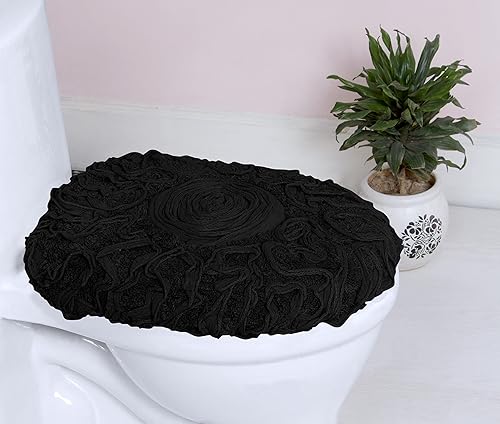 Home Weavers Bell Flower Collection - Tapetes de baño capitoné 100 % algodón, extrasuaves y absorbentes, antideslizantes, lavables a máquina, para Home Weavers Bell Flower Collection - Tapetes de baño capitoné 100 % algodón, extrasuaves y absorbentes, antideslizantes, lavables a máquina, para