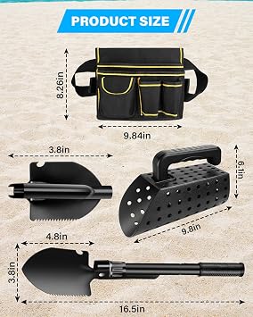 Dmyond Metal Detector Accessories - for Beach, Sand Sifter, Digging