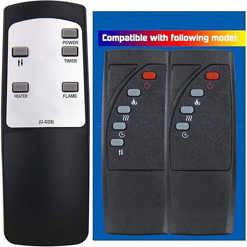 Replacement for Altra Flame AltraFlame Electric Fireplace Heater Remote Control FA23V60 FA23V60L FA23V60L-1 FA23V60-L FA26V60 FA26V60A FA26V60L FA30V60