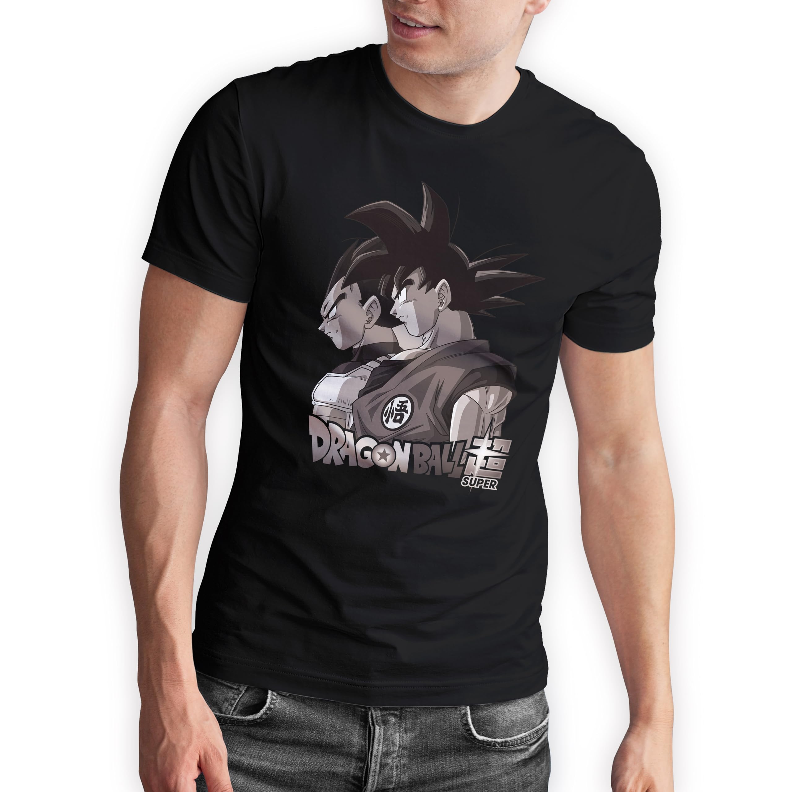 Dragon Ball Super Goku & Vegeta Black Short Sleeve T-Shirt T-Shirt Unisex Adulto (Pack de 1)