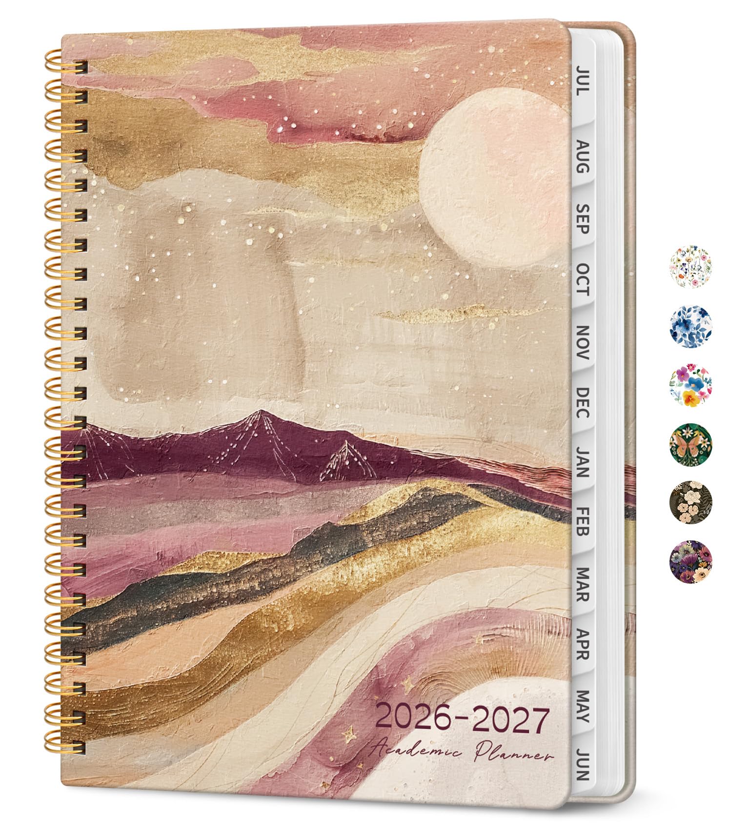 Taja Academic Planner 2026-2027, Monthly & Weekly Calendar, Jul 2026 - Jun 2027, Hardcover, 8.5" x 11" Landscape - main product image