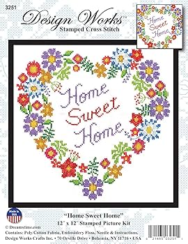 Amazon.com: Design Works Crafts Sweet Home Stamped Cross