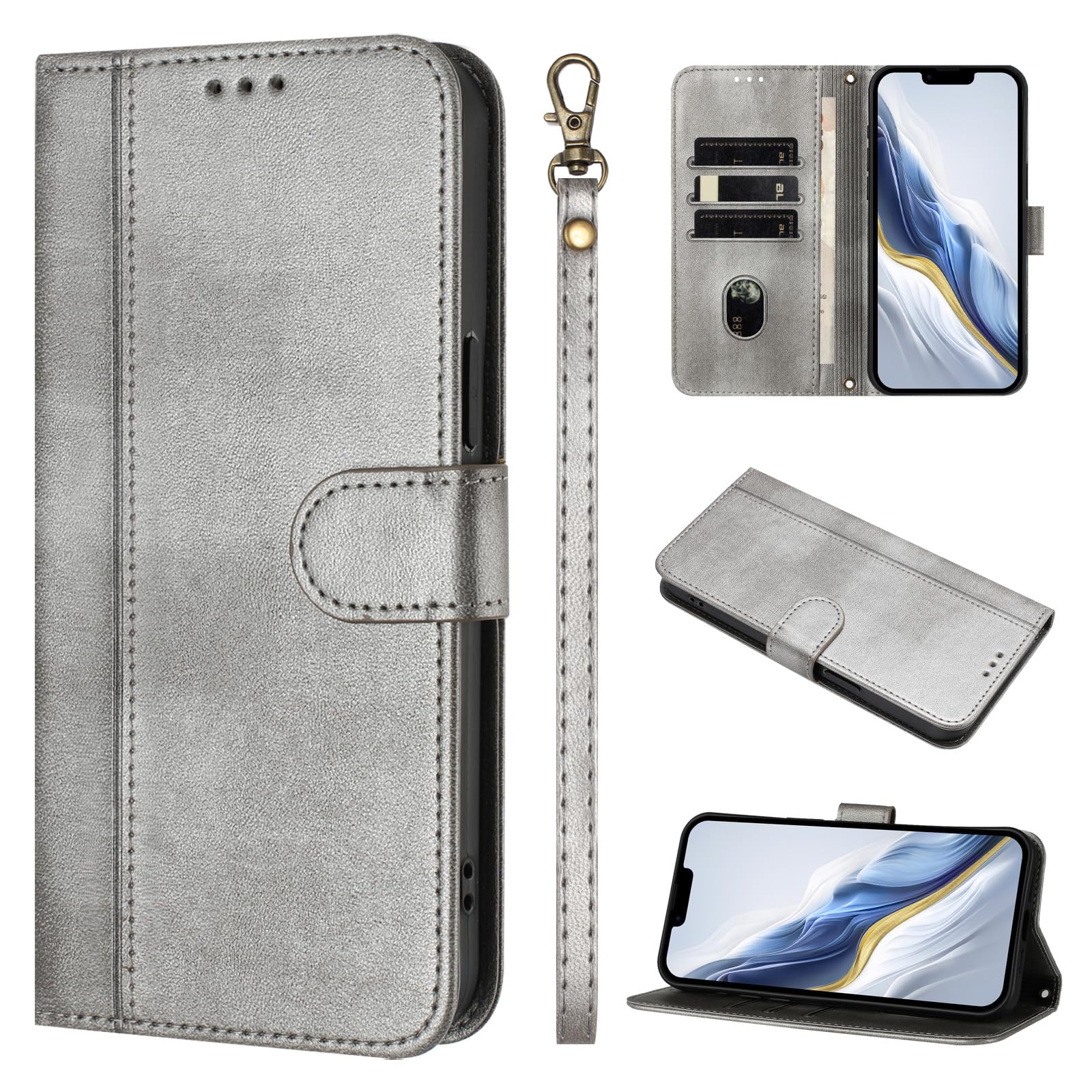 Ymyhyuxi Leather Flip Cases for Google Pixel 5 XL Case Business