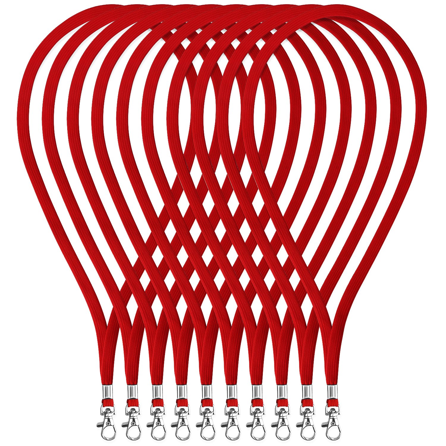 10 Cinghie Portabadge In Poliestere - 45cm Con Chiusura Girevole Per ID E Chiavi - Foto 8