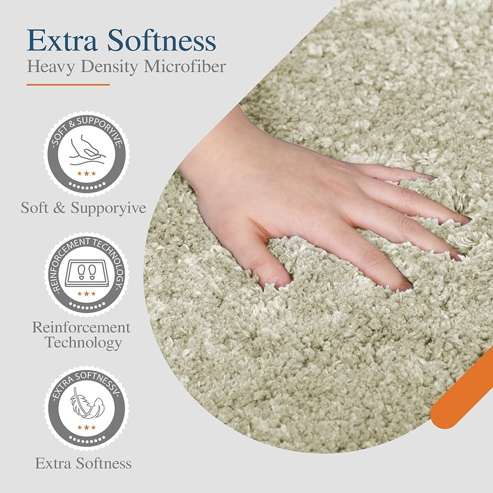 【s.】 Walensee Large Bathroom Rug (24 x 36, Light Tan) Extra Soft