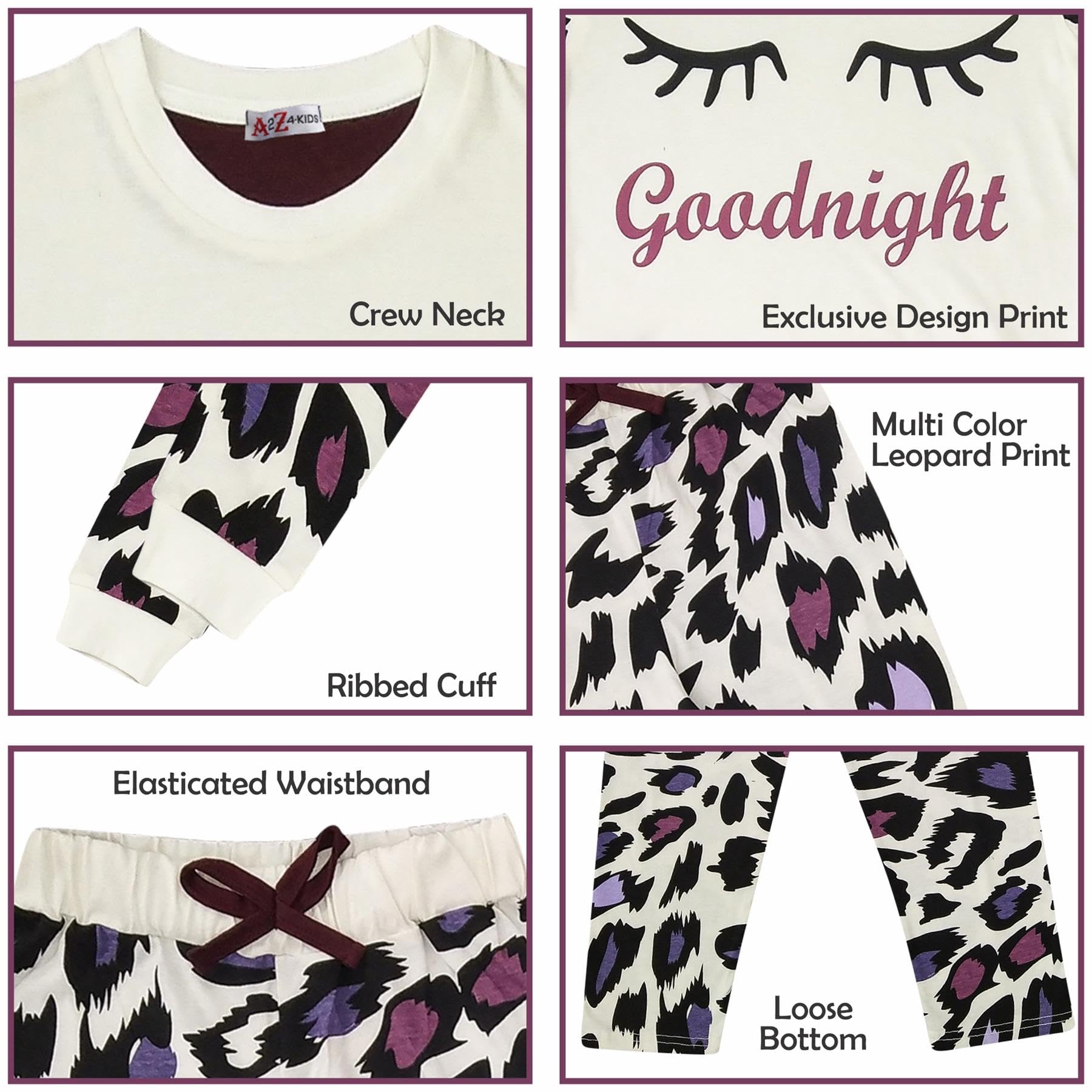 A2Z 4 Kids Ragazze Pigiama Tradizionale Pjs Completo Manica Lunga Top Pantaloni Pigiama Abbigliamento da Casa Comodo Leggero Bambini Pigiama Completi età 2-13 Anni