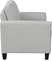 Vista 4 de Evedy Moderno juego de 2 piezas con reposabrazos sofá biplaza individual para sala de estar adecuado para dormitorio sala de estar gris claro
