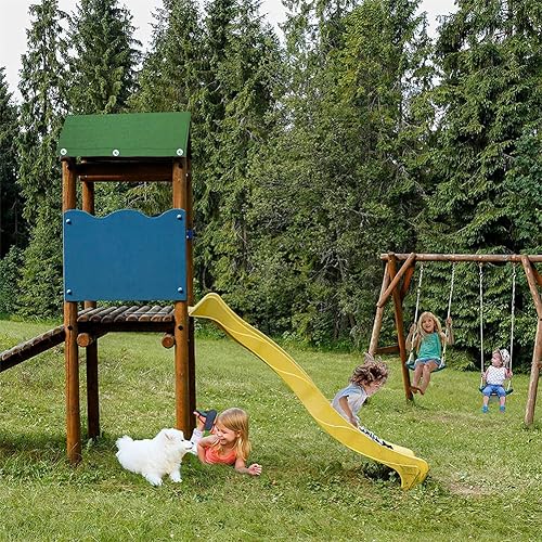 Miniatura 5 de Repuesto de toldo para columpio de 43 x 90 pulgadas, repuesto de lona de juego, lona impermeable, funda de repuesto de lona a prueba de parasol para