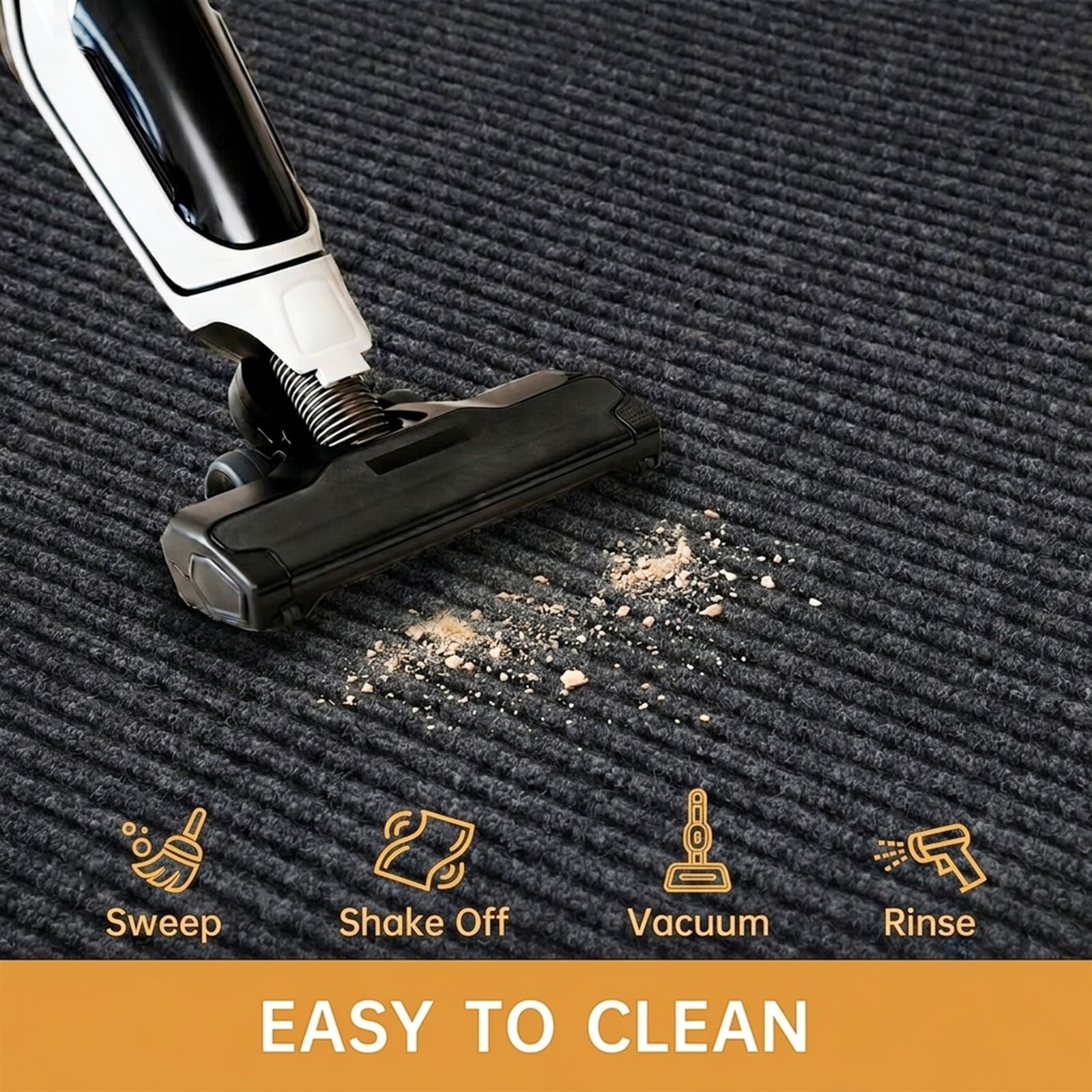 Outdoor Front Door Mat 4x2' Commercial Step Rug Rubber Non-Slip Waterproof — Amazon image 5