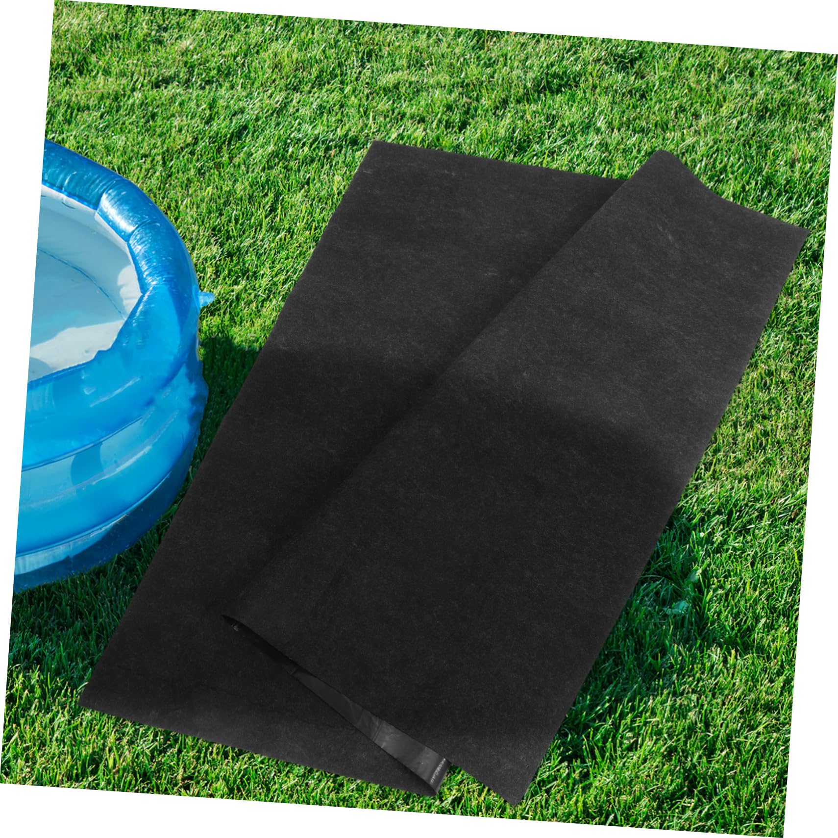 Tapis de Spa Extérieur Noir 1 PC en Feutre et PE pour Sol
