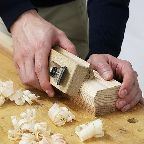 Miniatura 6 de KAKURI Plano biselado para madera [ajustable a 30°/45°/60°] - Plano biselado de esquina japonés para carpintería - Hoja de acero japonés y cuerpo de