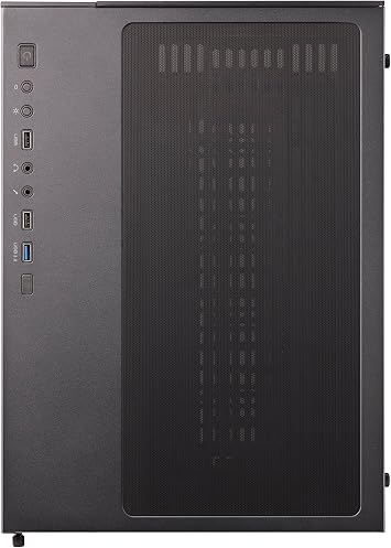 IONZ KZ-ZE/B PC Gaming Case, ATX Mid Tower, Dual Chamber Dynamic Extended Series,Tempered Glass, 4 x ARGB PWM Fans Included - Black