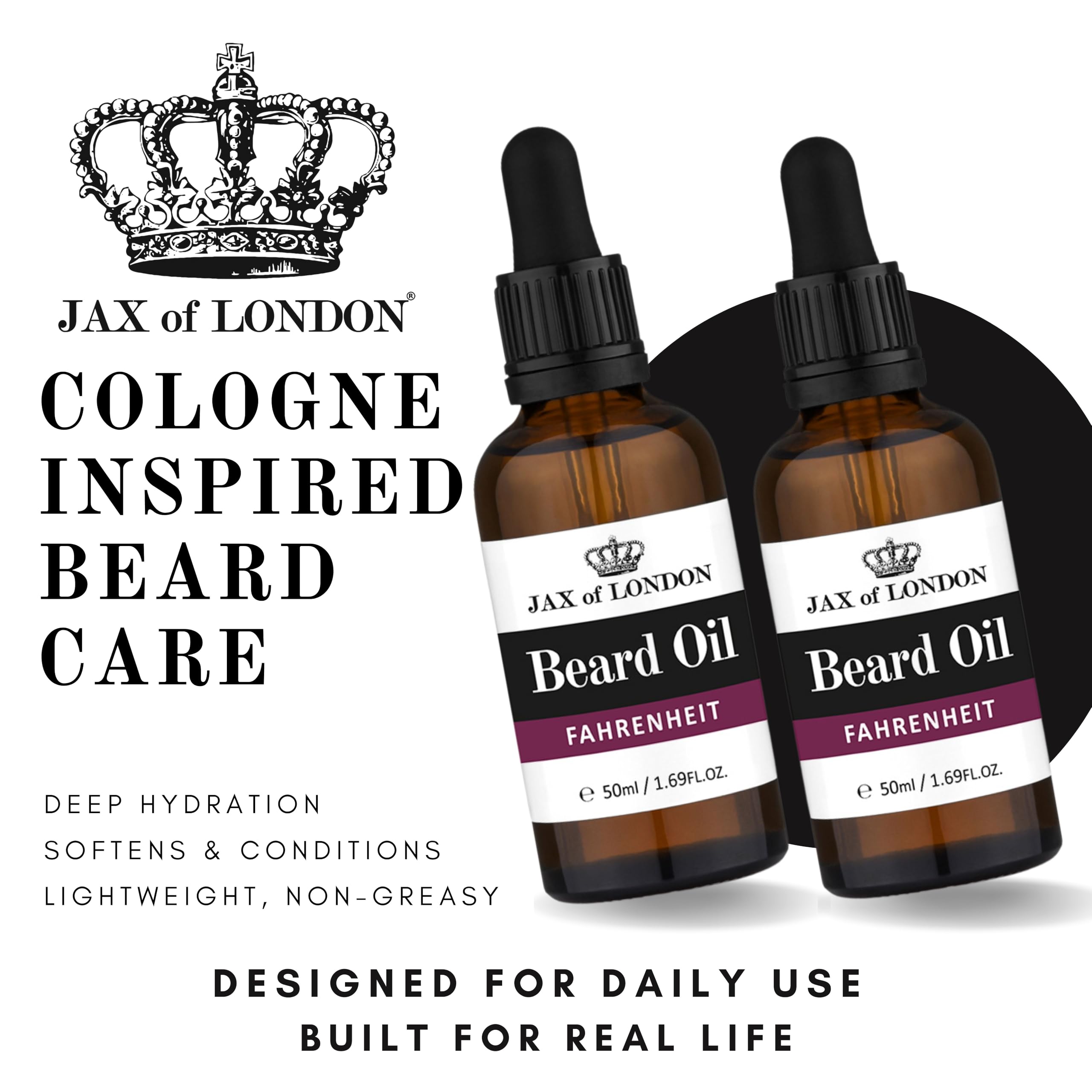 Olio da barba per uomo, fragranza maschile piccante calda, 2 pezzi, ammorbidisce, condiziona e idrata la barba, jojoba, argan e vitamina E, olio per la cura della barba non grasso